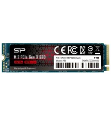 Накопитель SSD NVMe внутренний Solid State Disk Silicon Power P34A80 1Tb PCIe Gen3x4 M.2 PCI-Express (PCIe) SP001TBP34A80M28                                                                                                                              