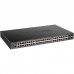 Коммутатор (switch) D-Link DGS-1250-52XMP/A1A, L2 Smart Switch with 48 10/100/1000Base-T ports and 4 10GBase-X SFP+ ports (48  PoE ports 802.3af/802.3at (30 W), PoE Budget 370W).16K Mac address, 802.3x Flow Control, 4K