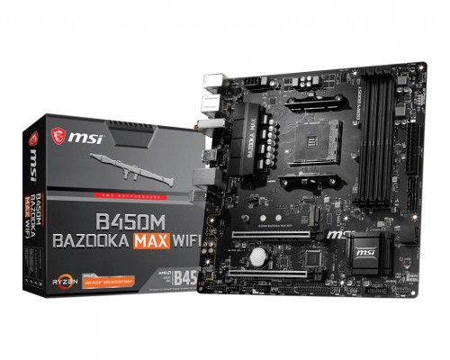 Материнская плата AMD B450 SAM4 MATX B450M BAZOOKA MAX WIFI MSI