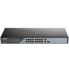 Коммутатор L2 Unmanaged Surveillance Switch with 16 10/100Base-TX ports and 110/100/1000Base-T port and 1 1000Base-T SFP combo-port (16 PoE ports802.3af/802.3at (30 W), PoE Budget 230 W, up to 250 m power deli                                         