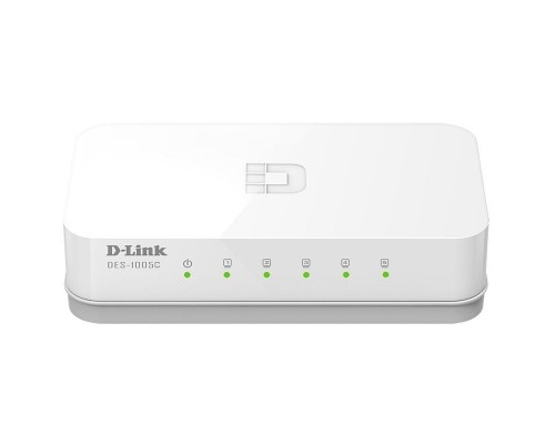 Коммутатор D-Link DES-1005C/B1A, 5-port UTP 10/100Mbps Auto-sensing, Stand-alone, Unmanaged Palm-top Fast Ethernet Switch