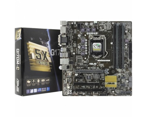 Материнская плата ASUS Q170M-C,  LGA1151,Q170,DDR4,USB3.0,SATA 6G,MB, RTL