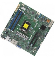 Материнсая плата SuperMicro MBD-X11SCH-LN4F-O Micro-ATX, Intel C246, Up to 128GB DDR4 ECC UDIMM, ASPEED AST2500, 8 SATA3 (6Gbps) via C246; RAID 0, 1, 5, 10,  Expansion slots: 1 PCI-E 3.0 x8 (in x16) and 1 PCI-E 3.0 x8 slots                           