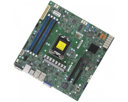 Материнсая плата SuperMicro MBD-X11SCH-LN4F-O Micro-ATX, Intel C246, Up to 128GB DDR4 ECC UDIMM, ASPEED AST2500, 8 SATA3 (6Gbps) via C246; RAID 0, 1, 5, 10,  Expansion slots: 1 PCI-E 3.0 x8 (in x16) and 1 PCI-E 3.0 x8 slots