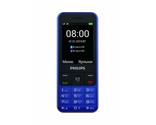 Мобильный телефон Philips E182 Xenium синий моноблок 2Sim 2.4