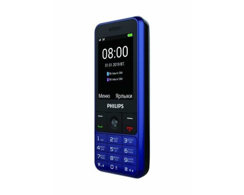 Мобильный телефон Philips E182 Xenium синий моноблок 2Sim 2.4