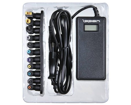 Блок питания Ippon D90U автоматический 90W 15V-19.5V 11-connectors 4.5A 1xUSB 2.1A от бытовой электросети LСD индикатор