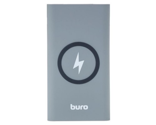 Мобильный аккумулятор Buro HG8000-WCH QC 3.0 Wireless Charge Li-Pol 8000mAh 3A черный 2xUSB материал алюминий беспроводная зарядка