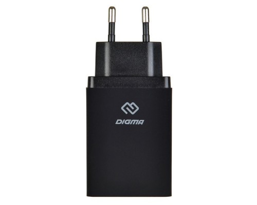 Сетевое зарядное устройство Digma DGWC-2U-QC3.0-BK 5.4A