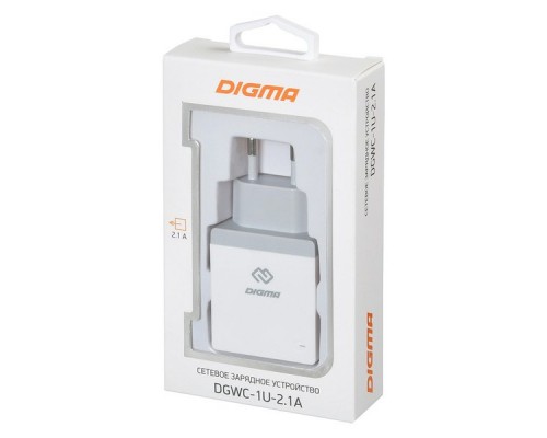 Зарядное устройство Digma DGWC-1U-2.1A-WG 2.1A