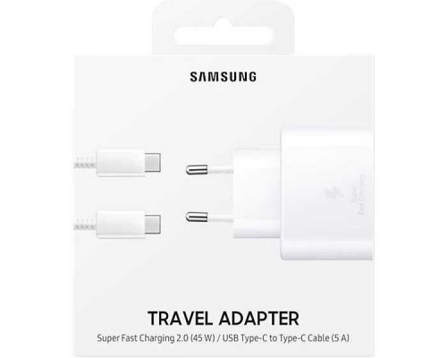 Сетевое зар./устр. Samsung EP-TA845 3A PD для Samsung кабель USB Type C белый (EP-TA845XWEGRU)