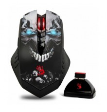 Мышь A4 Bloody R80 Skull черный/рисунок оптическая (4000dpi) беспроводная USB3.0 (8but)                                                                                                                                                                   