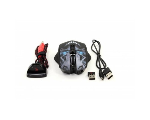 Мышь A4 Bloody R80 Skull черный/рисунок оптическая (4000dpi) беспроводная USB3.0 (8but)