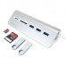 Разветвитель (USB-хаб) Satechi Type-C Aluminum USB Hub & Micro/SD Card Reader