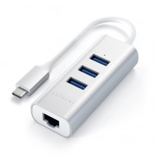 Разветвитель (USB-хаб) Satechi Type-C 2-in-1 USB 3.0 Aluminum 3 Port Hub and Ethernet Port                                                                                                                                                                