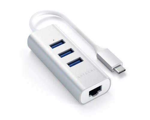 Разветвитель (USB-хаб) Satechi Type-C 2-in-1 USB 3.0 Aluminum 3 Port Hub and Ethernet Port