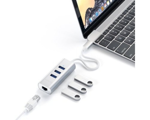 Разветвитель (USB-хаб) Satechi Type-C 2-in-1 USB 3.0 Aluminum 3 Port Hub and Ethernet Port