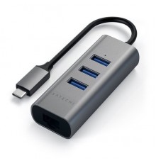 Разветвитель (USB-хаб) Satechi Type-C 2-in-1 USB 3.0 Aluminum 3 Port Hub and Ethernet Port                                                                                                                                                                