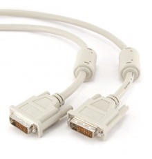 Кабель DVI-D dual link Gembird/Cablexpert, 1.8м, 25M/25M, экран, феррит.кольца, пакет                                                                                                                                                                     