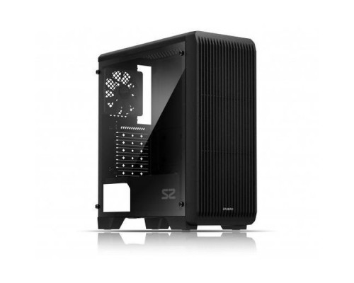 Корпус ZALMAN S2, без БП, боковое окно (акрил), черный,  ATX