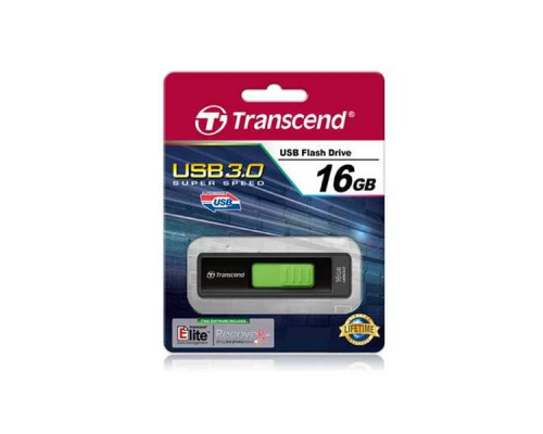 Флеш Диск Transcend 16Gb Jetflash 760 TS16GJF760 USB3.0 черный/зеленый