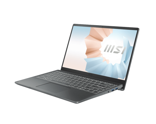 Ноутбук MSI Modern 14 B11M-034RU (MS-14D1)  14.0'' FHD(1920x1080)/Intel Core i7-1165G7 2.80GHz Quad/8GB+512GB SSD/Integrated/WiFi/BT5.1/1.0MP/microSD/IPS-Level/3cell/1,3 kg/W10/1Y/BLACK