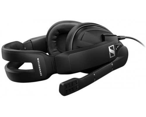 Игровая гарнитура  с охватывающими закрытыми наушниками EPOS I Sennheiser GSP 302,  15 - 26000 Гц, 19 Ом, регулятор громкости, функция Mute, кабель 2,5 м, разъём 2 x 3.5 мм