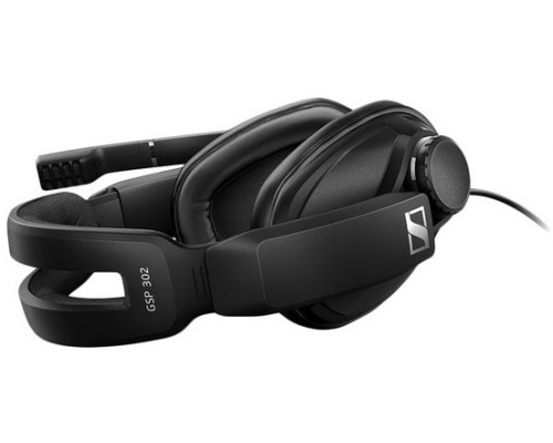 Игровая гарнитура  с охватывающими закрытыми наушниками EPOS I Sennheiser GSP 302,  15 - 26000 Гц, 19 Ом, регулятор громкости, функция Mute, кабель 2,5 м, разъём 2 x 3.5 мм