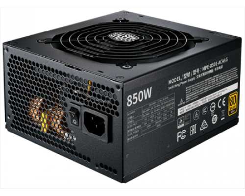 Блок питания Cooler Master MWE Gold 850 V2, 850W, ATX, 120mm, Fully Modular, APFC, 80+ Gold