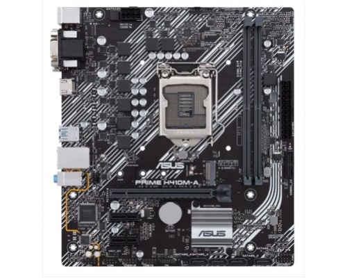 Материнская плата ASUS PRIME H410M-A, LGA1200, H410, 2*DDR4, D-Sub + DVI + HDMI, SATA3, Audio, Gb LAN, USB 3.2*4, USB 2.0*6, COM*1 header (w/o cable), mATX ; 90MB13G0-M0EAY0