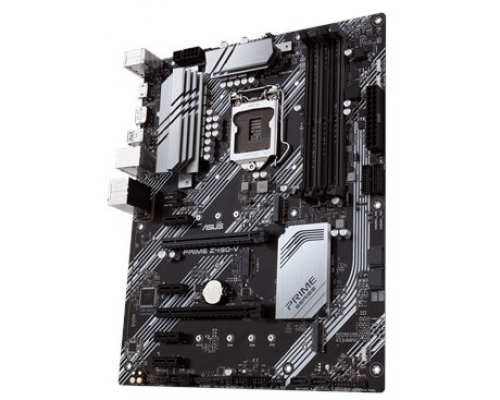 Материнская плата ASUS PRIME Z490-V-SI, LGA1200, Z490, 4*DDR4, DP + HDMI, SATA3 + RAID, Audio, Gb LAN, USB 3.2*8, USB 2.0*6, COM*1 header, LPT*1 header (w/o cable), ATX ; 90MB14P0-M0ECY0