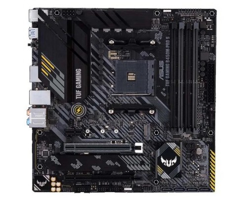 Материнская плата ASUS TUF GAMING B450M-PRO S, Socket AM4, B450, 4*DDR4, DVI+HDMI, CrossFireX, SATA3 + RAID, Audio, Gb LAN, USB 3.1*6, USB 2.0*6, COM*1 header (w/o cable), mATX ; 90MB1560-M0EAY0