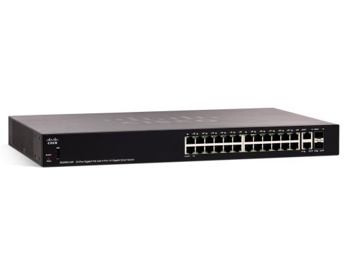 Коммутатор управляемый SG250X-24 24-Port Gigabit Smart Switch with 10G Uplinks