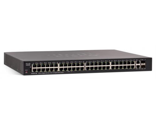 Коммутатор управляемый SG250X-48P 48-Port Gigabit PoE Smart Switch with 10G Uplinks