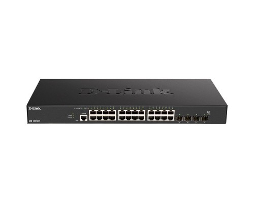 Коммутатор управляемый D-Link DXS-1210-28T/A1A, L2+ Smart Switch with 24 10GBase-T ports and 4 25GBase-X SFP28 ports.32K MAC address, 680Gbps switching capacity, 802.3x Flow Control, 802.3ad Link Aggregation, 4K of 802.