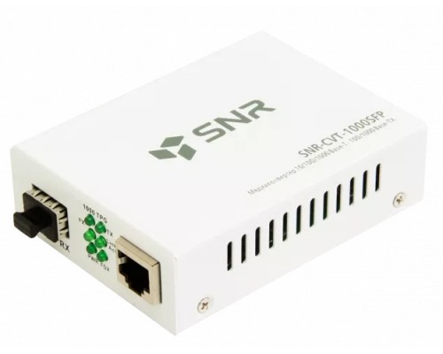 Медиаконвертер SNR 10/100/1000-Base-T / 100/1000Base-FX с SFP-портом