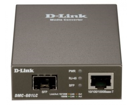Медиаконвертер D-Link DMC-G01LC/C1A, Media Converter with 1 100/1000Base-T port and 1 100/1000Base-X SFP port.