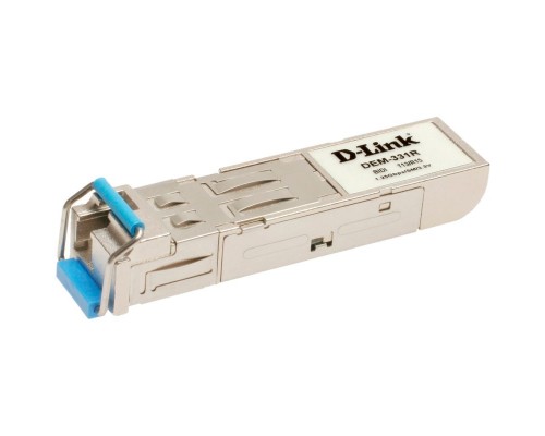 Трансивер D-Link 331R/20KM/A1A, WDM SFP Transceiver with 1 1000Base-BX-U port. Up to 20km, single-mode Fiber, Simplex LC connector, Transmitting and Receiving wavelength: TX-1310nm, RX-1550nm, 3.3V power.