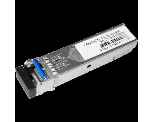 Трансивер Модуль SFP WDM 1.25G, 1310nm / 1550nm, 40 km, LC, DDM, Cisco