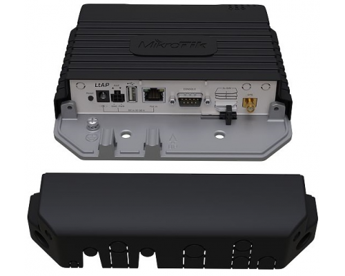 Точка доступа MikroTik LtAP LTE kit with dual core 880MHz CPU, 128MB RAM, 1 x Gigabit LAN, built-in High Power 2.4Ghz 802.11b/g/n Dual Chain wireless with integrated antenna, internal LTE antenna, GPS, two miniPCI-