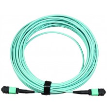 Сборка кабельная MPO-MPO, 12 волокон OM4, тип B (Key Up-Key Up), низкие потери, LSZH, 3 м, розовая                                                                                                                                                        