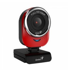 Веб-камера Genius QCam 6000 Red [32200002401] красная, 2Mp, FHD 1080p@30fps, угол обзора 90°, поворотная 360°, универсальный держатель, USB2.0, кабель 1.5м                                                                                               