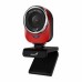 Веб-камера Genius QCam 6000 Red [32200002401] красная, 2Mp, FHD 1080p@30fps, угол обзора 90°, поворотная 360°, универсальный держатель, USB2.0, кабель 1.5м
