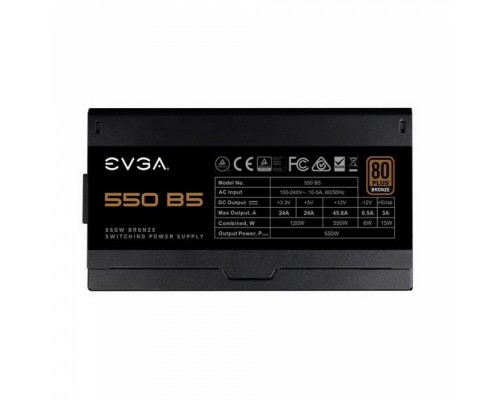 Блок питания ПК EVGA 550 B5 220-B5-0550-V2 80 Plus Bronze  550W  Fully Modular