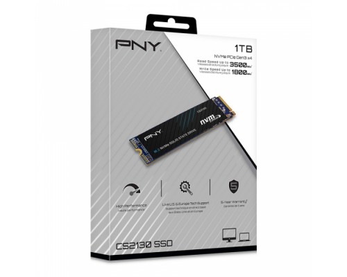 Накопитель SSD NVMe M.2 2280 1TB PNY CS2130 Client SSD M280CS2130-1TB-RB PCIe Gen3x4 with NVMe, 3500/1800, MTBF 2M, 3D TLC, RTL