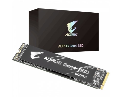 Накопитель SSD NVMe M.2 2280 500GB Gigabyte AORUS Client SSD GP-AG4500G PCIe Gen4x4 with NVMe, 5000/2500, IOPS 400/550K, MTBF 1.77M, 3D TLC, 512MB, 850TBW, 0.93DWPD, RTL  (809355)