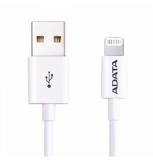 Кабель USB Cable ADATA Lightning-USB AMFIPL-1M-CWH 1m, Sync & Charge, Fast charging up to 2.4A, Apple MFi-certified, White, RTL                                                                                                                           