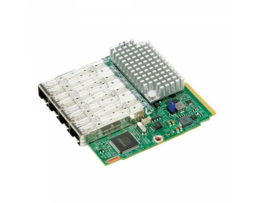 Контроллер 4-портовый Ethernet Supermicro 10GbE SFP+, Intel® XL710 controller, Super I/O Module (SIOM) Form Factor, AOC-MTG-I4S-O