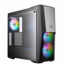 Корпус ПК MasterBox MB500 ARGB MCB-B500D-KGNN-S01 Mid Tower Chassis, 3 x RGB fans, RGB controller included, Tempered glass side panel (095164)                                                                                                            