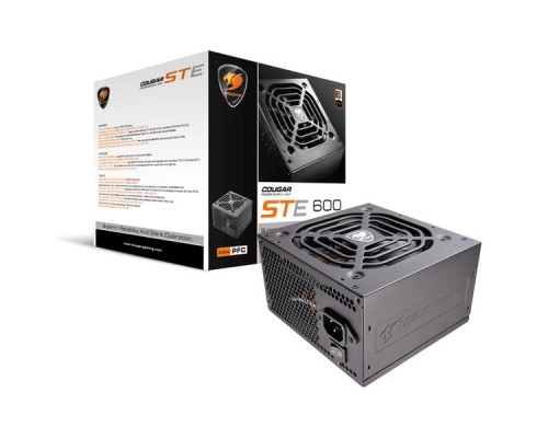 Блок питания Cougar STE 600 (Разъем PCIe-2шт,ATX v2.31, 600W, Active PFC, 120mm Fan) [STE600] Retail